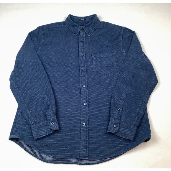 American Eagle Outfitters Other - American Eagle Men’s Large Shirt Long Sleeve Button Up Down Navy Blue Prep Fit